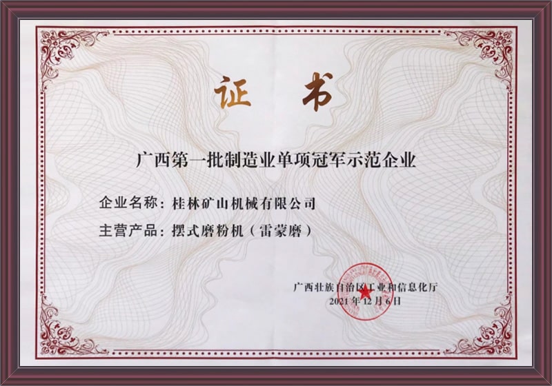 第(di)一批制(zhi)造業單(dan)項冠軍(jun)示範企(qi)業